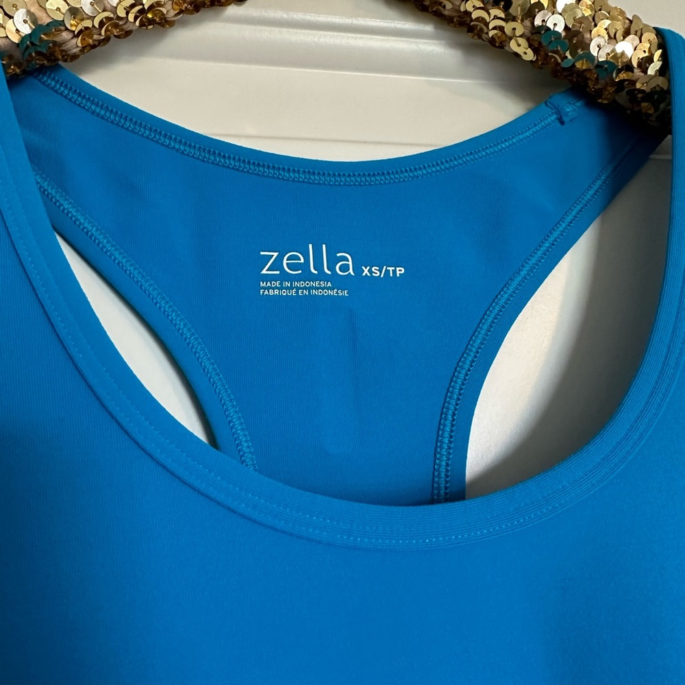 Zella athletic tank top. Blue. Size xs - Picture 2 of 6